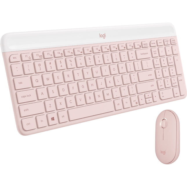 Logitech MK470 Teclado y Ratón Inalámbrico Slim 2.4 GHz Rosa