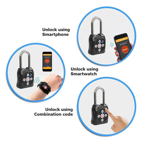 eGeeTouch Smart Mini Candado Negro Bluetooth IP44 Resistente