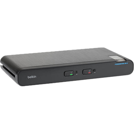 Belkin Universal 2nd Gen Secure 2-Head KVM Switch soporte 4K 60Hz y puertos USB-A