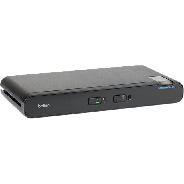 Belkin Universal 2nd Gen Secure 2-Head KVM Switch soporte 4K 60Hz y puertos USB-A