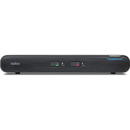 Belkin Universal 2nd Gen Secure 2-Head KVM Switch soporte 4K 60Hz y puertos USB-A
