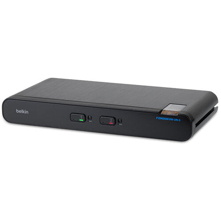Belkin Universal 2nd Gen Secure 2-Head KVM Switch soporte 4K 60Hz y puertos USB-A