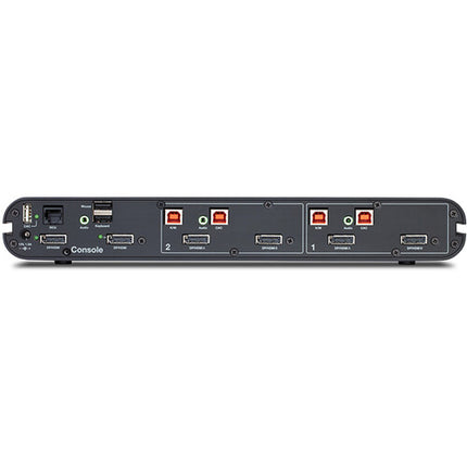 Belkin Universal 2nd Gen Secure 2-Head KVM Switch soporte 4K 60Hz y puertos USB-A