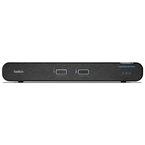 Belkin Universal 2-Port Single Head 2nd Gen Secure KVM Conexión 4K 60Hz y Audio 3.5mm