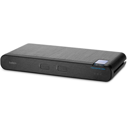 Belkin Universal 2-Port Single Head 2nd Gen Secure KVM Conexión 4K 60Hz y Audio 3.5mm