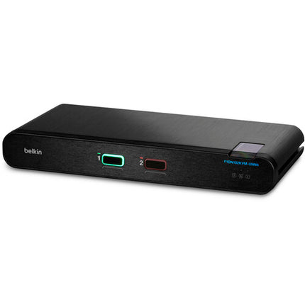 Belkin Universal 2-Port Single Head 2nd Gen Secure KVM Conexión 4K 60Hz y Audio 3.5mm