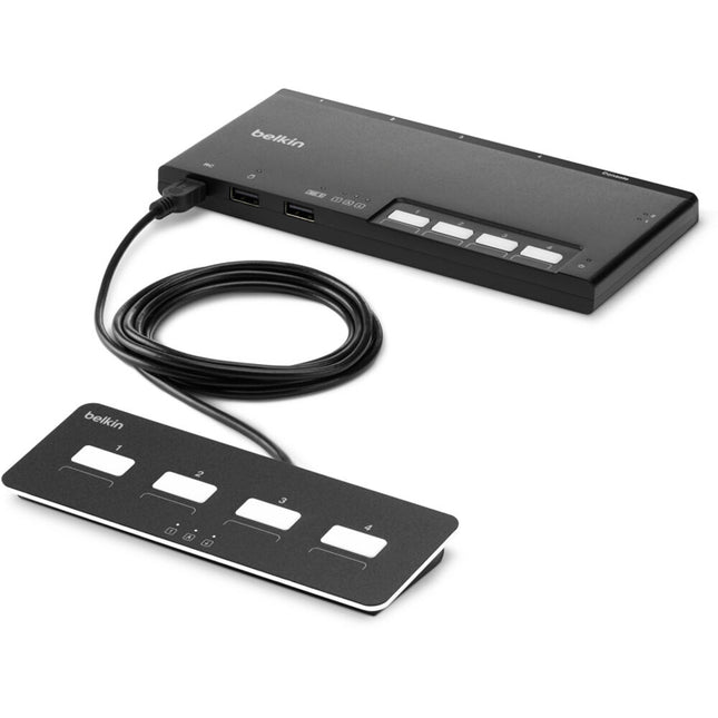 Belkin PP4.0 Switch KVM Seguro Modular 4 Puertos con Control Remoto