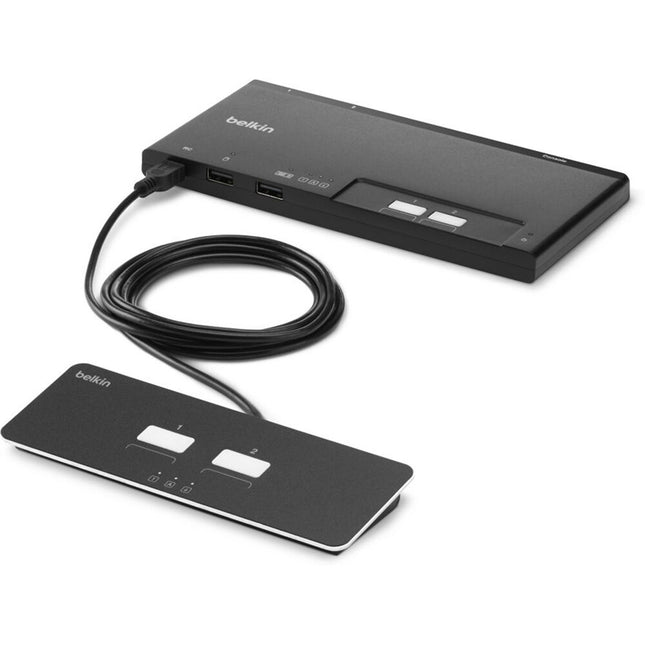 Belkin 2-Port Modular Secure KM Switch PP4.0 con Control Remoto y Luces de Estado