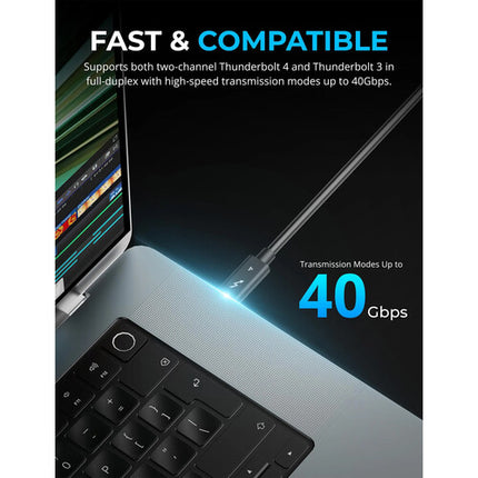 Sabrent Thunderbolt 4 Cable Activo 6.5 Pies 40 Gb/s 8K 60 Hz