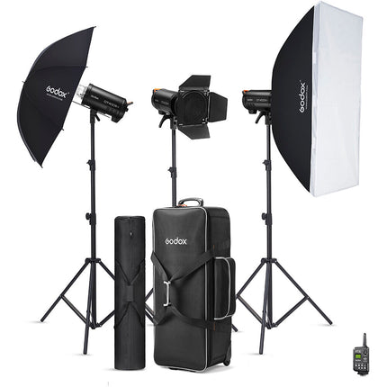 Godox QT400IIIM Flash de Estudio Monolight Kit 3x400Ws Softbox Parasol 40"