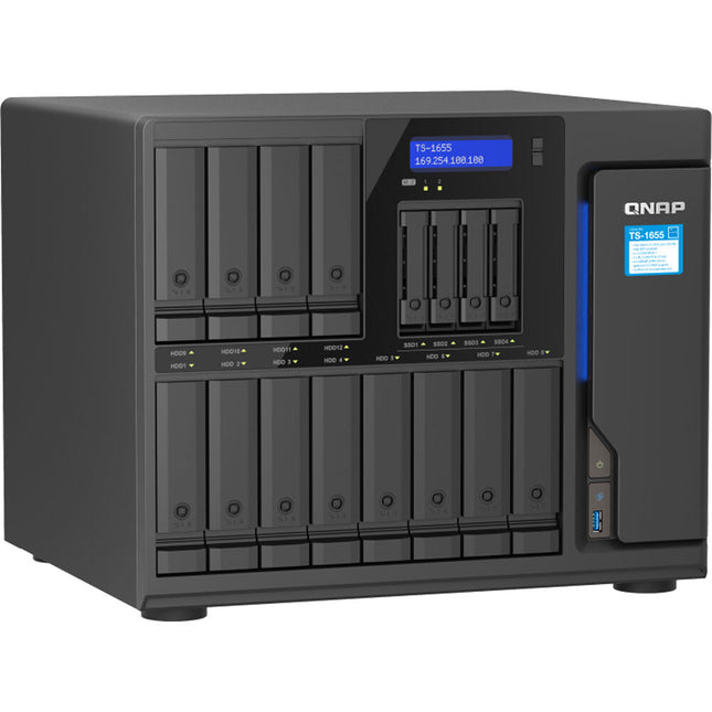 QNAP TS-1655 NAS con 16 Bahías 12x3.5" 4x2.5" SATA 8 Núcleos 2.8 GHz