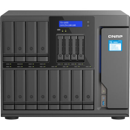 QNAP TS-1655 NAS con 16 Bahías 12x3.5" 4x2.5" SATA 8 Núcleos 2.8 GHz