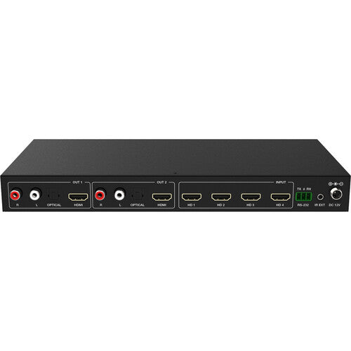 A-Neuvideo 4x2 HDMI UHD 4K con 4 Entradas 2 Salidas y Control IR