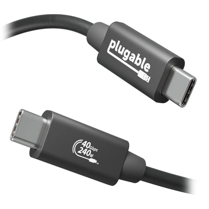 Plugable USB4 Cable USB-C Macho EPR 3.3 Pies 40 Gb/s 240W 8K