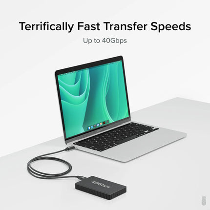 Plugable USB4 Cable USB-C Macho EPR 3.3 Pies 40 Gb/s 240W 8K