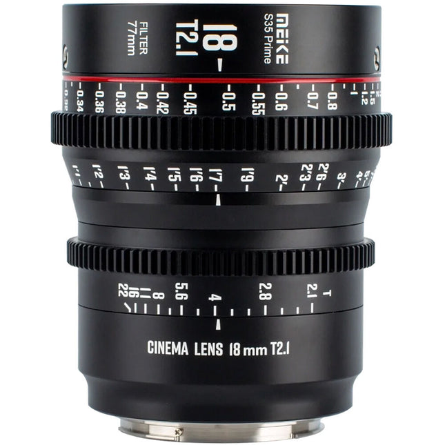 Meike 18mm T2.1 Objetivo de Cine Super35 con Apertura T2.1 y Montura EF