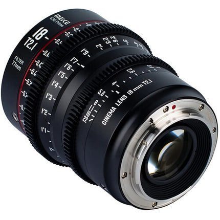 Meike 18mm T2.1 Lente Prime Cine Super35 Apertura Rápida PL Mount
