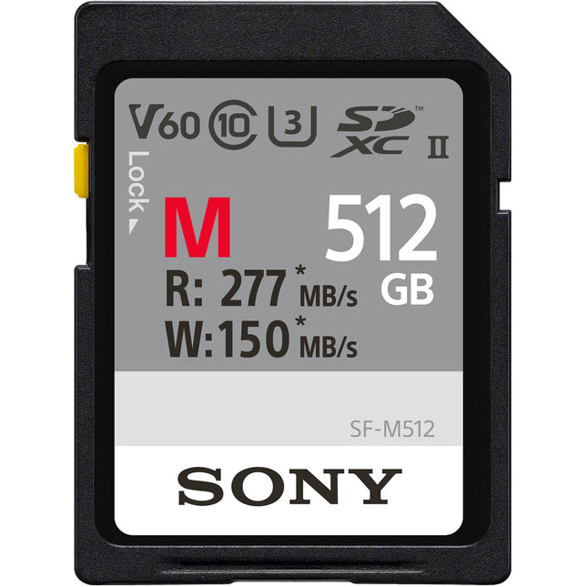 Sony 512GB SF-M UHS-II SDXC Tarjeta de Memoria V60 Clase 10 277MB/s