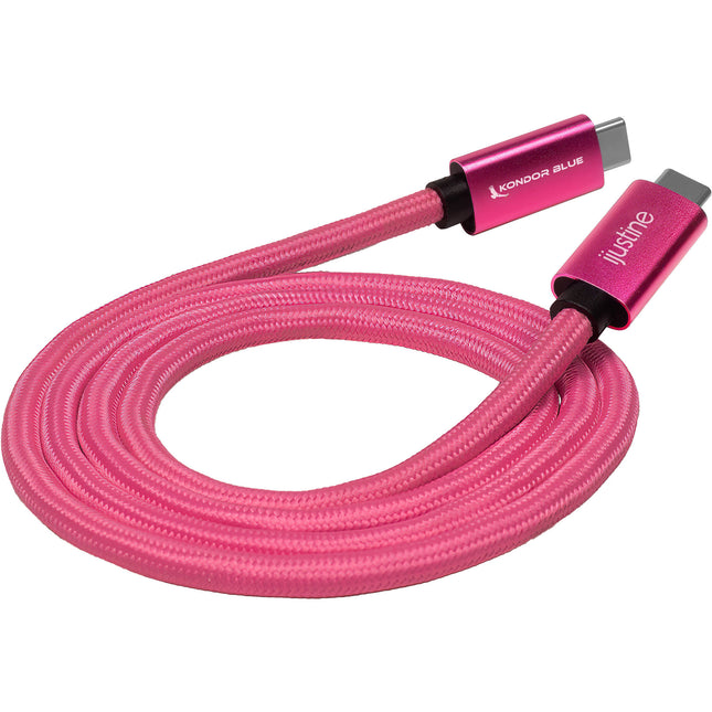 Kondor Blue iJustine Cable Thunderbolt 4 Macho 3 Pies 40 Gb s Rosa