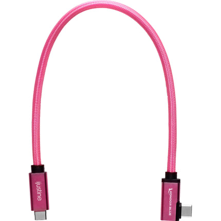 Kondor Blue iJustine Cable USB-C 3.2 Gen 2 10 Gb/s 1 Pieza Ángulo Recto Rosa
