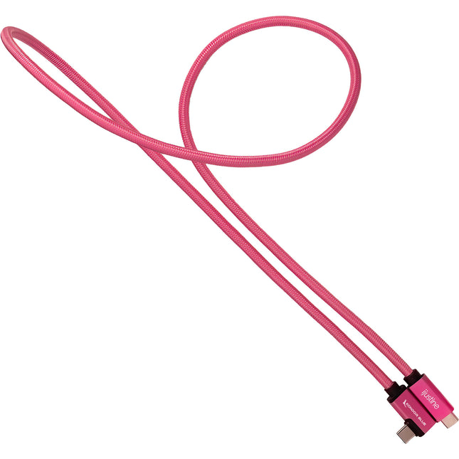 Kondor Blue iJustine Cable USB-C 3.2 Gen 2 Ángulo Derecho 3 Pies Rosa 10 Gb s 100W
