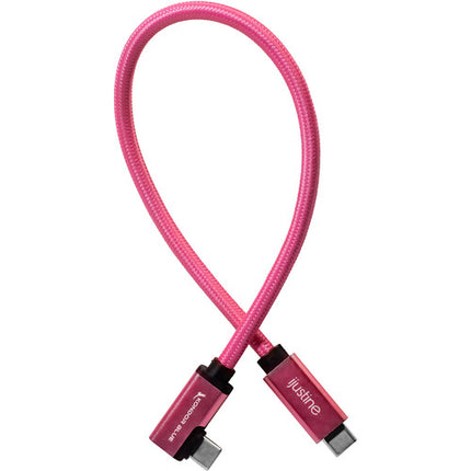 Kondor Blue iJustine Cable USB-C 3.2 Gen 2 10 Gb/s 1 Pieza Ángulo Recto Rosa
