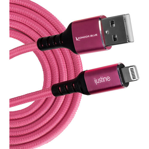 Kondor Blue iJustine Cable Lightning a USB-A 1m 12W 2.4A Rosa