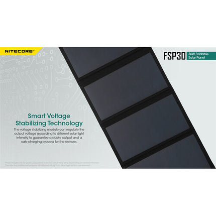 Nitecore FSP30 30W Panel Solar Plegable Ligero 24% Eficiencia USB-C y USB-A