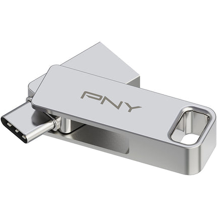 PNY 128GB DUO LINK USB 3.2 Gen 1 Memoria Flash Silver 200 MB/s