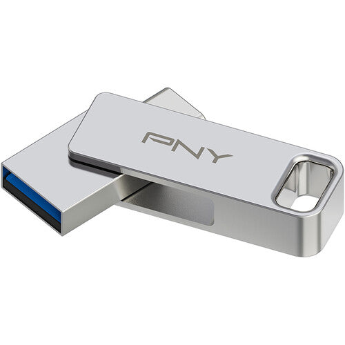PNY 128GB DUO LINK USB 3.2 Gen 1 Memoria Flash Silver 200 MB/s