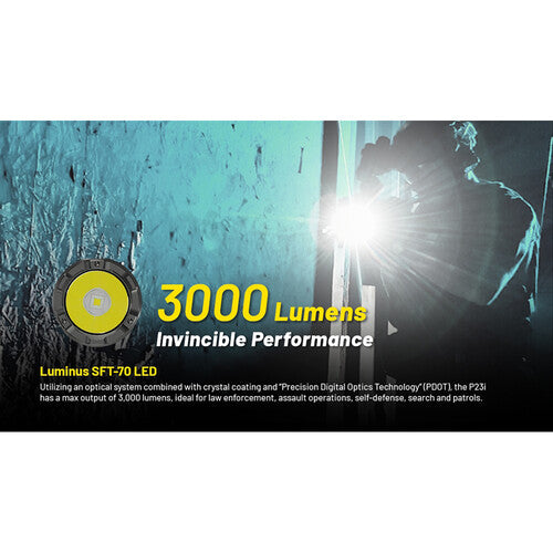 Nitecore P23i Linterna Táctica Recargable LED 3000 Lúmenes 45 Horas Holster