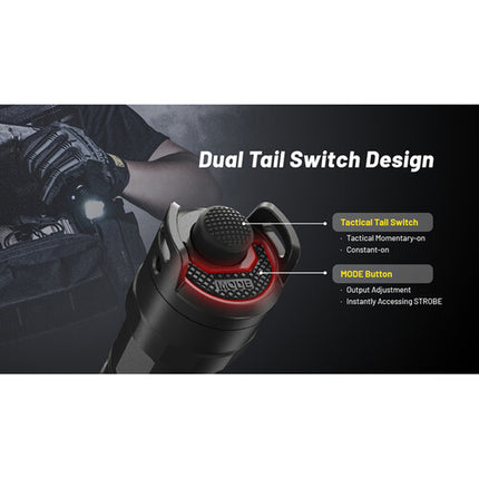 Nitecore P23i Linterna Táctica Recargable LED 3000 Lúmenes 45 Horas Holster