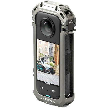 Tilta Full Camera Cage para Insta360 X3 con soporte giratorio y montaje GoPro