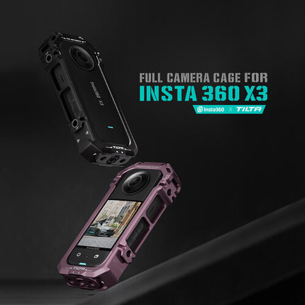 Tilta Full Camera Cage para Insta360 X3 con soporte giratorio y montaje GoPro