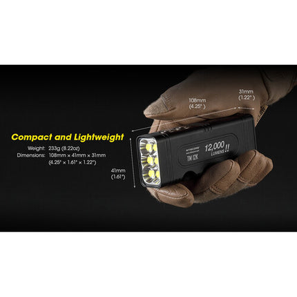 Nitecore TM12K Linterna LED Recargable 12000 Lúmenes OLED USB-C