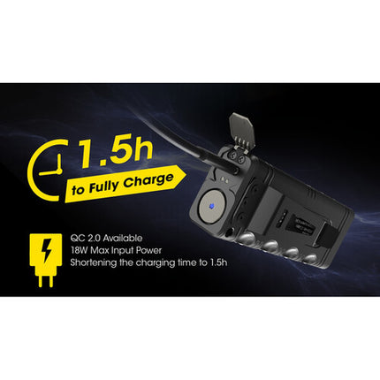 Nitecore TM12K Linterna LED Recargable 12000 Lúmenes OLED USB-C
