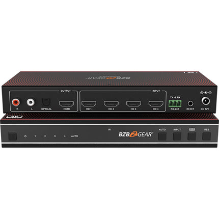 BZBGEAR 4x1 Multivisor 4K60 con 4 Entradas HDMI Switcher Seamless