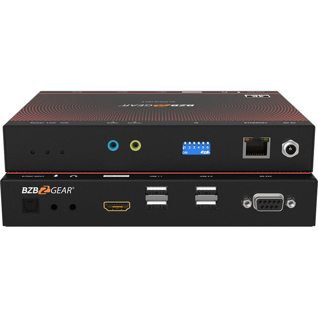 BZBGEAR Receptor Multicast AV 4K UHD con Video Wall PoE y Extensión IR RS-232 USB