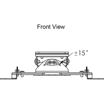 Video Mount Products PM-LP Soporte para proyector perfil bajo plateado 75 lbs 2.6 pulgadas