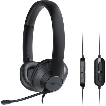 Creative Labs Creative HS 720 V2 Auriculares On-Ear con Micrófono Cancelación de Ruido y Cable de 2 Metros