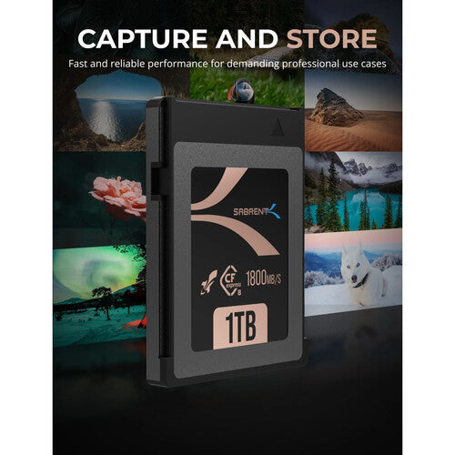 Sabrent 1TB Rocket CFX Tarjeta de Memoria CFexpress Tipo B 1800MBs Lectura 1700MBs Escritura