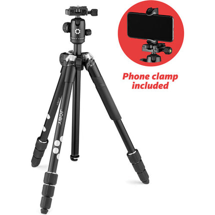 JOBY RangePod Smart Trípode Negro Capacidad 8 kg Altura 167 cm con Soporte para Teléfono