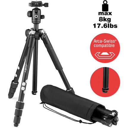 JOBY RangePod Smart Trípode Negro Capacidad 8 kg Altura 167 cm con Soporte para Teléfono