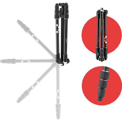 JOBY RangePod Smart Trípode Negro Capacidad 8 kg Altura 167 cm con Soporte para Teléfono