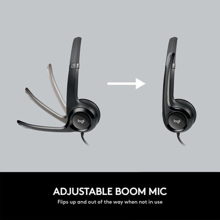 Logitech Brio 300 Webcam Full HD 1080p 70° y Auriculares H390 Kit de Videoconferencia