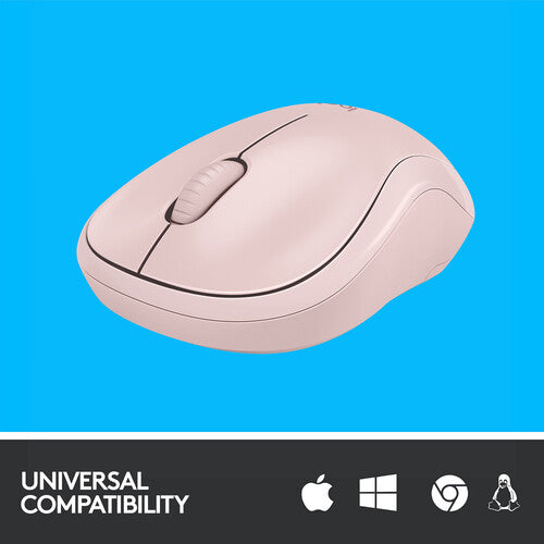 Logitech M220 SILENT Ratón Inalámbrico 1000 dpi 18 Meses Batería Rose