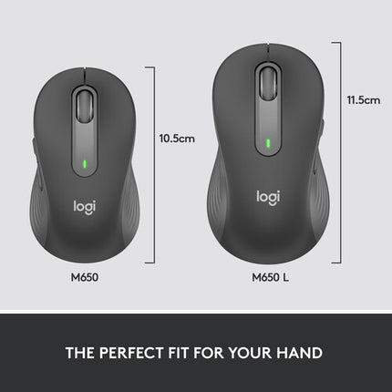 Logitech Signature M650 Ratón Inalámbrico Mediano 4000 dpi Bluetooth 24 Meses Batería