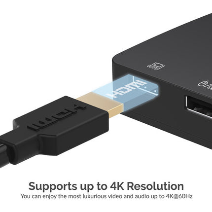 Sabrent 2-Port USB Type-C KVM Switch con HDMI 4K60 y 60W PD con Soporte de Montaje