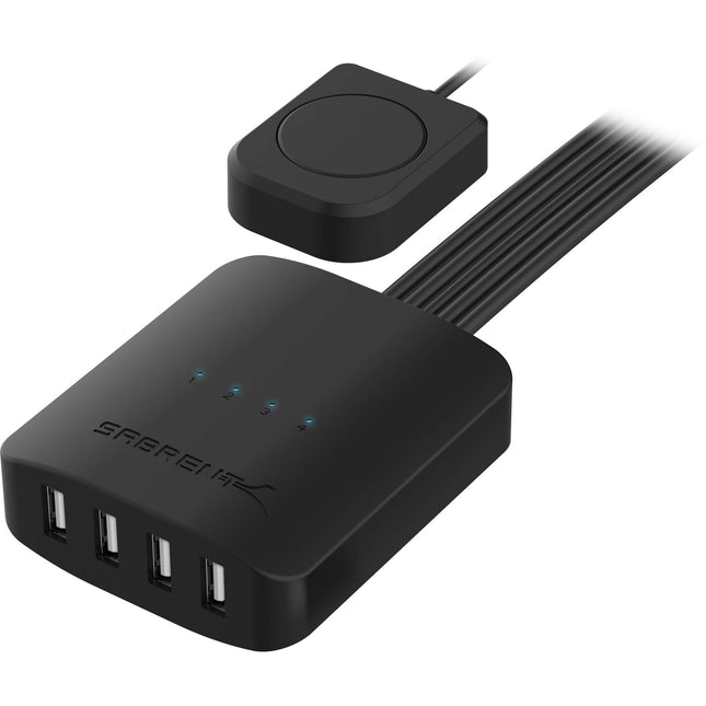 Sabrent 4-Way USB 2.0 Sharing Switch con 4 puertos USB-A y control remoto integrado