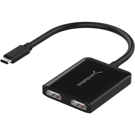 Sabrent Adaptador USB-C a Doble HDMI con Cable Integrado 7.6" 4K UHD
